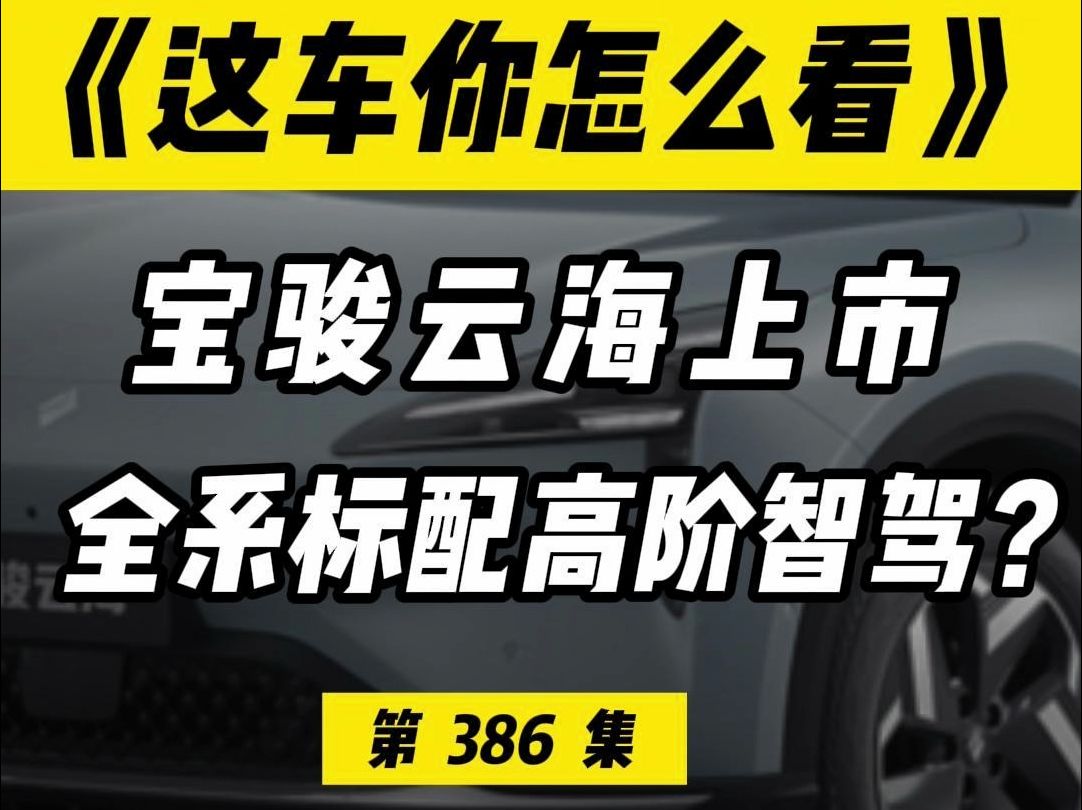 宝骏云海发布,双动力且全系标配高阶智驾?哔哩哔哩bilibili