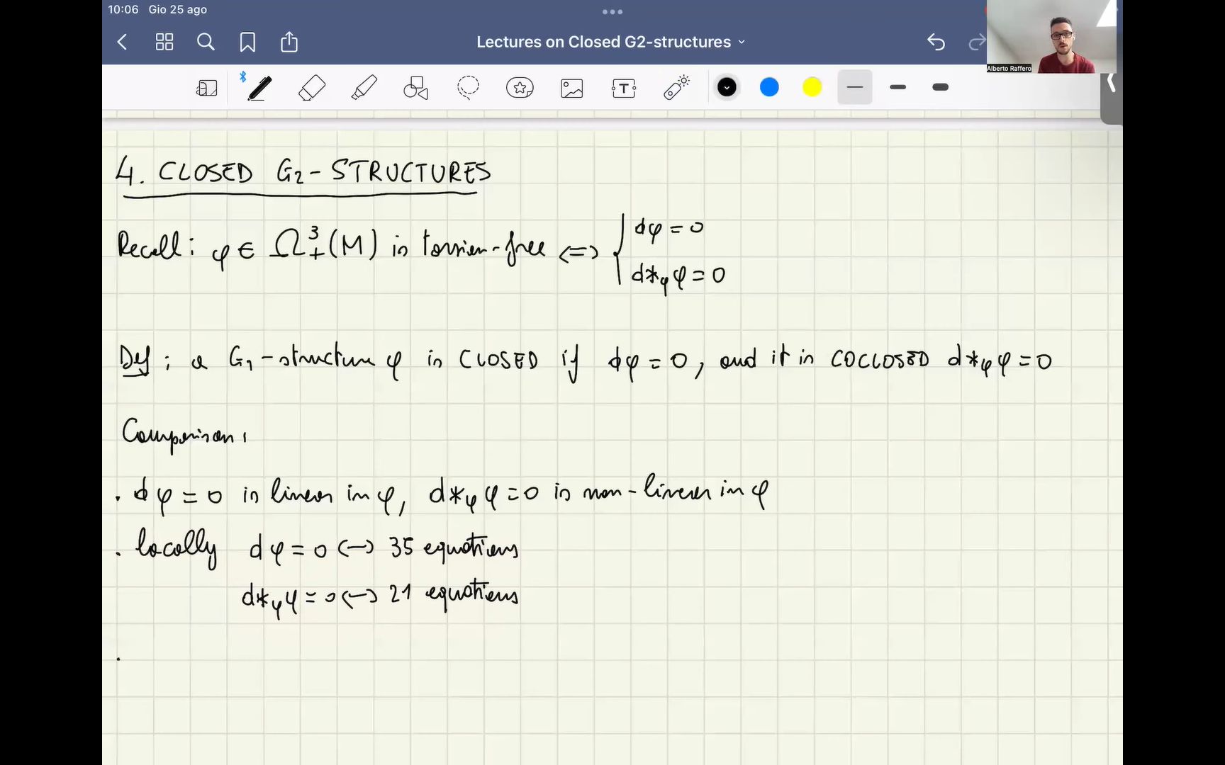 Alberto Raffero:Lectures on closed G2structures——3哔哩哔哩bilibili