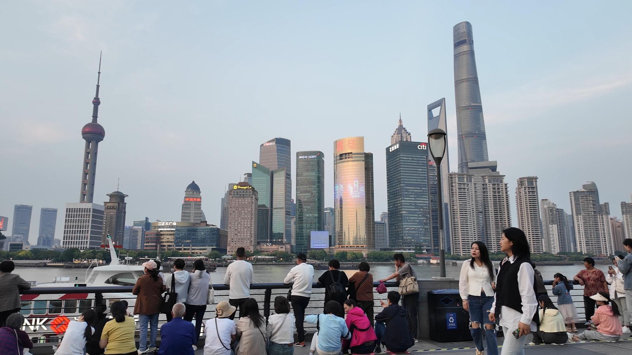 外滩|漫步上海 城市 4k |高楼建筑|观景平台|南京东部 夜景|步行街