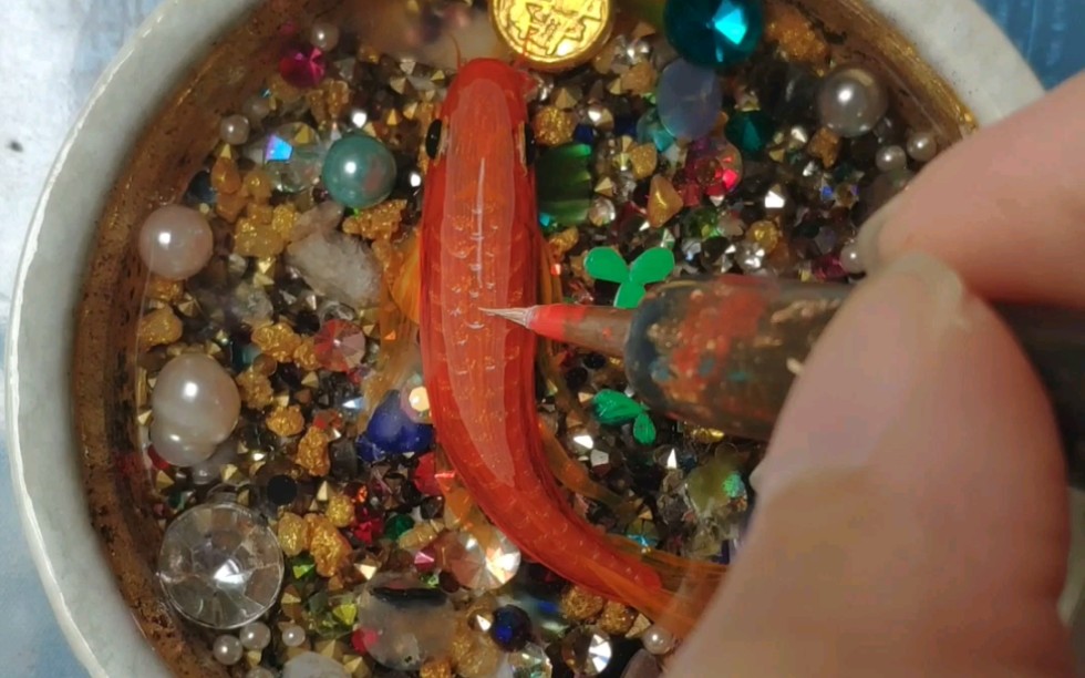 【琥珀绘】红锦鲤