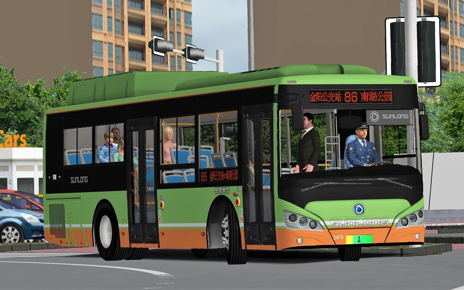 新车&新图试玩 驾驶申龙slk6109udhevz行驶在南宁市86路