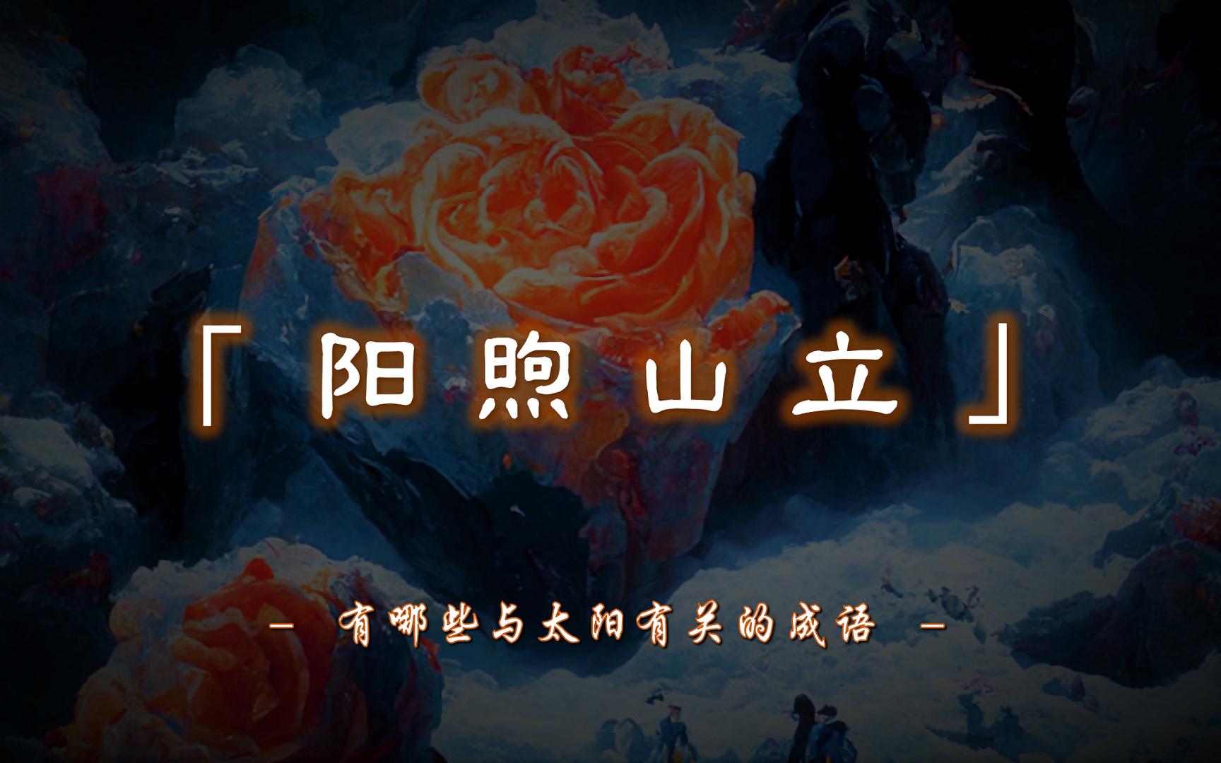 [图]补天浴日、冬日夏云、阳煦山立、誓以皦日...... | 有哪些与太阳相关的成语你还不知道？【摘抄/文学积累】