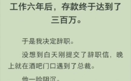 (完结版)工作六年后,存款终于达到了三百万.于是我决定辞职.哔哩哔哩bilibili