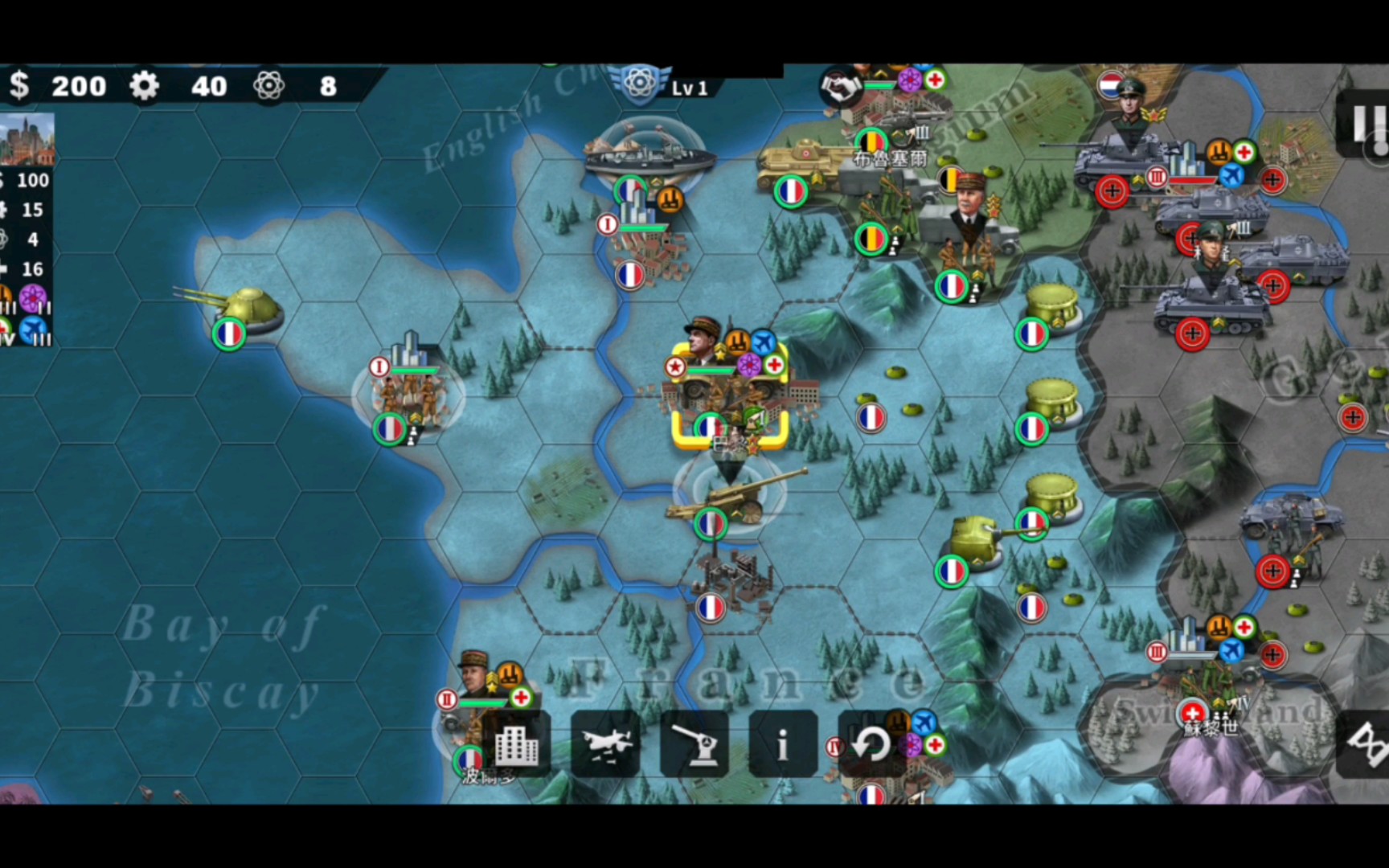 世界征服者41939法国无将征服上占领柏林进军罗马