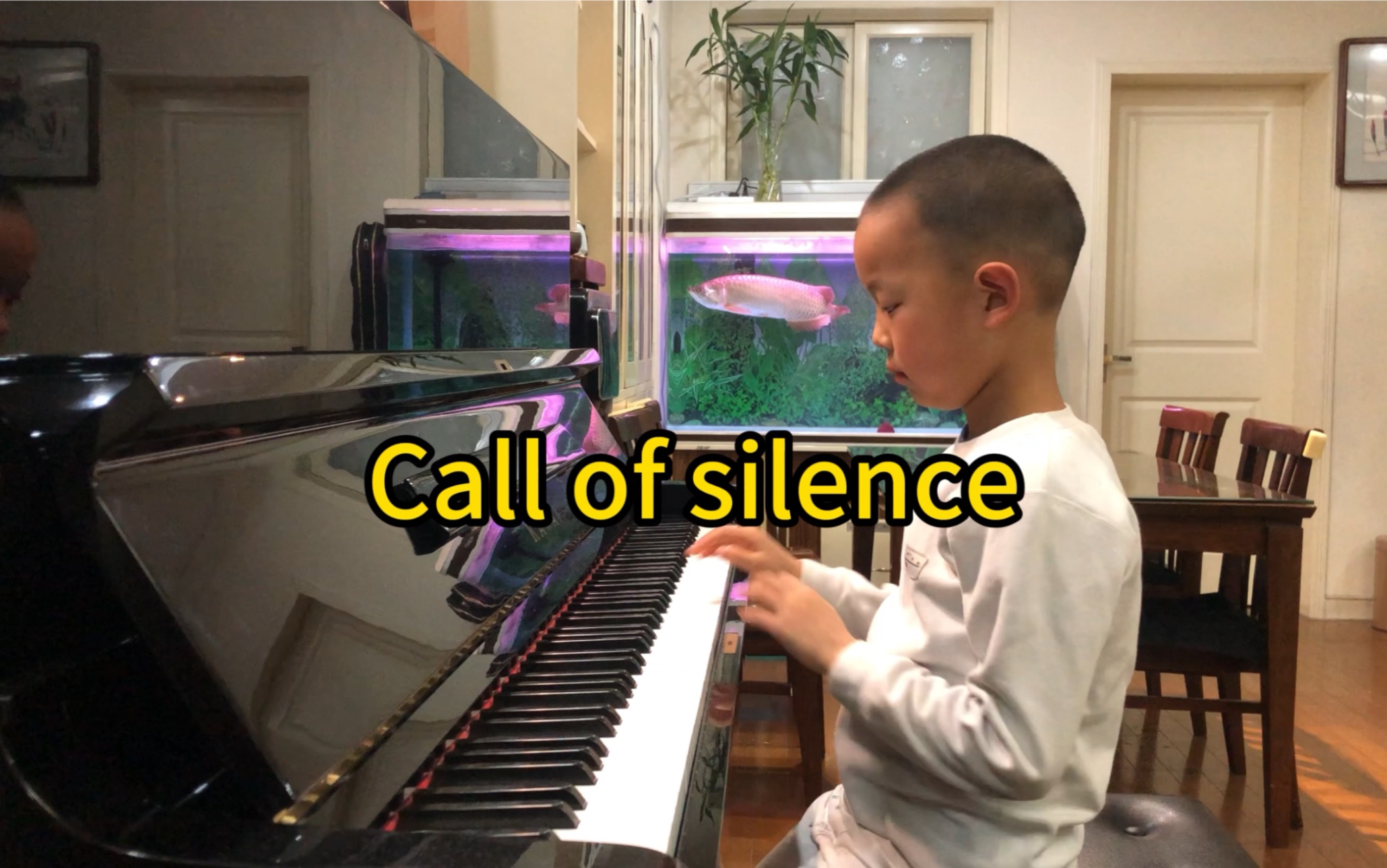 [图]《Call of Silence》Gemie演唱的《进击的巨人》插曲，作曲:澤野弘之，老铁6岁钢琴演绎，录制于2024年3月14日