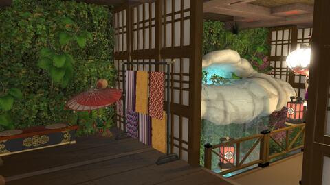 S房不封层和风日系日式造景水桥栈道 哔哩哔哩