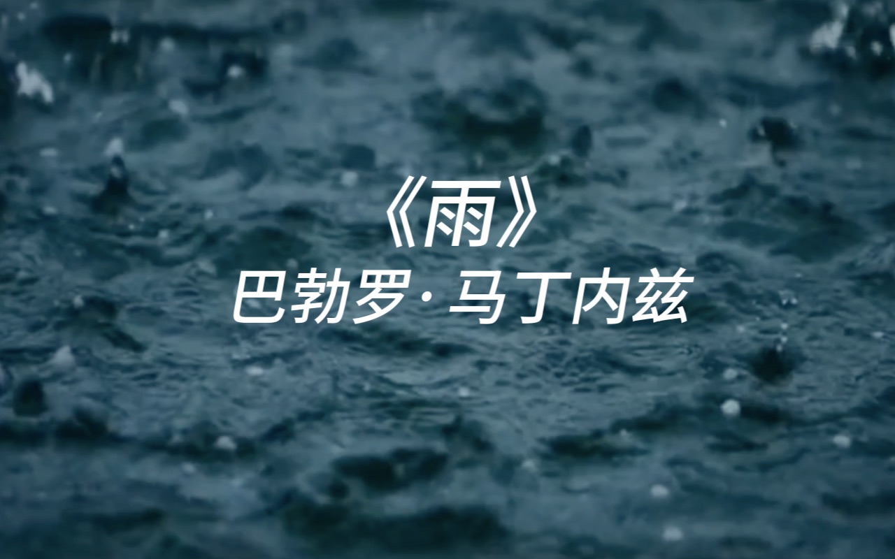 【西语诗歌】《雨》| 巴勃罗ⷩ鬤𘁥†…兹| 中西双语哔哩哔哩bilibili