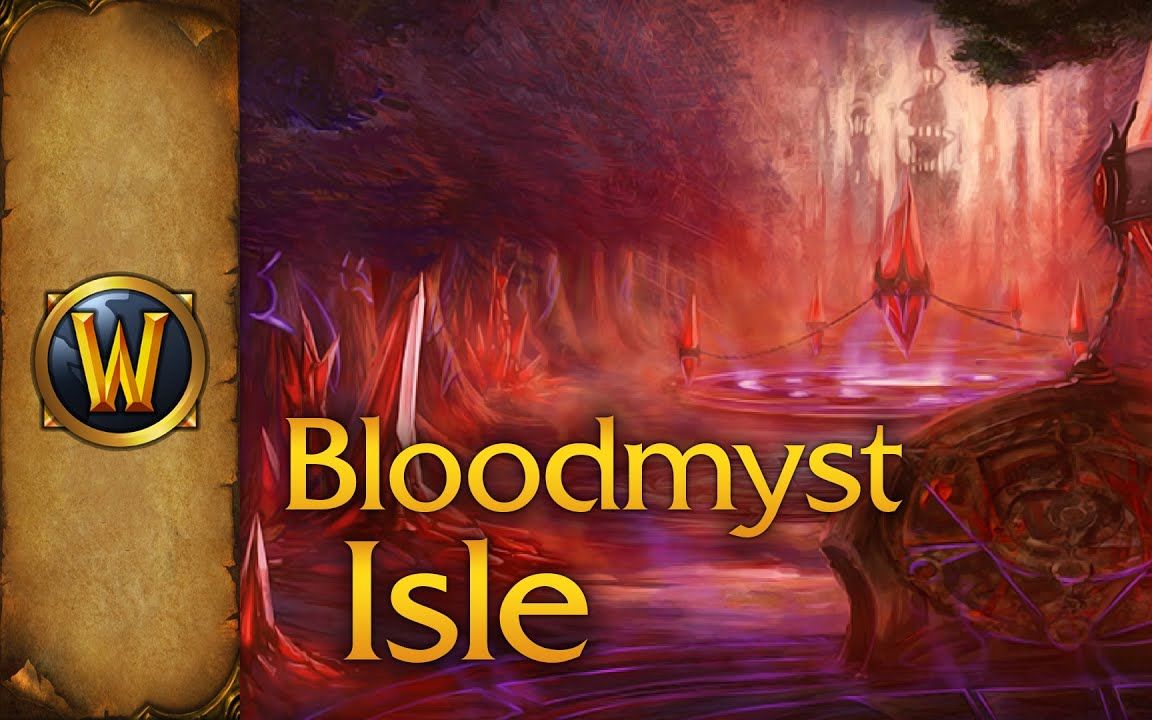 【wow视听盛宴】1小时预警!秘血岛(bloodmyst isle)实景 音乐欣赏!