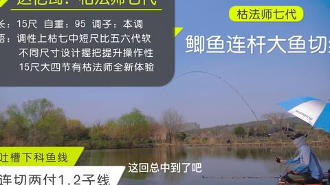 枯法师七代目15尺实测大板鲫连杆，大无语事件是冒着断竿风险上的1.2子
