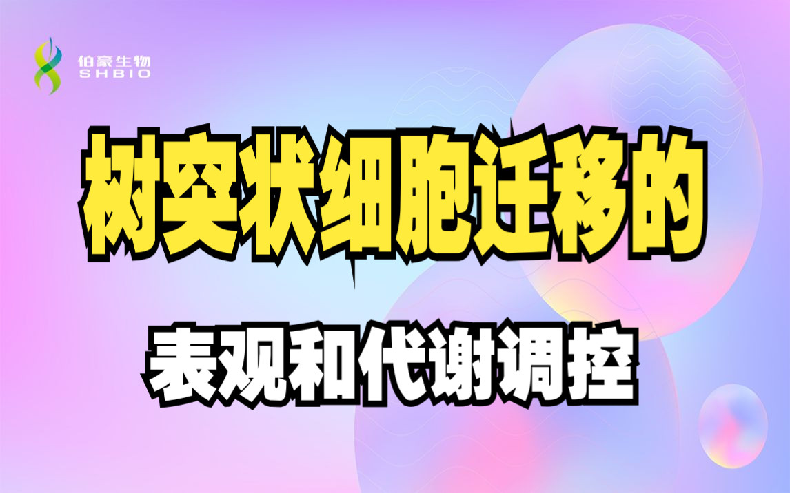 【文献一作分享会】树突状细胞迁移的表观和代谢交叉调控伯豪生物哔哩哔哩bilibili