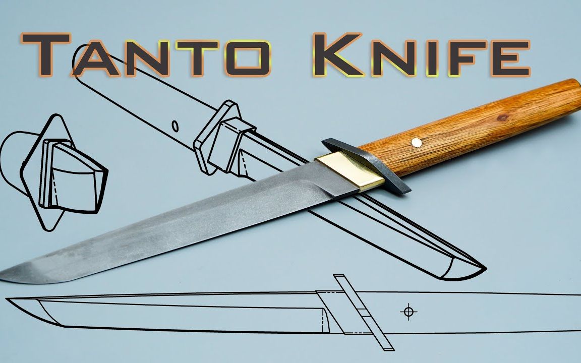 用新锉刀制作一把设计独特的短刀 making tanto knife with a