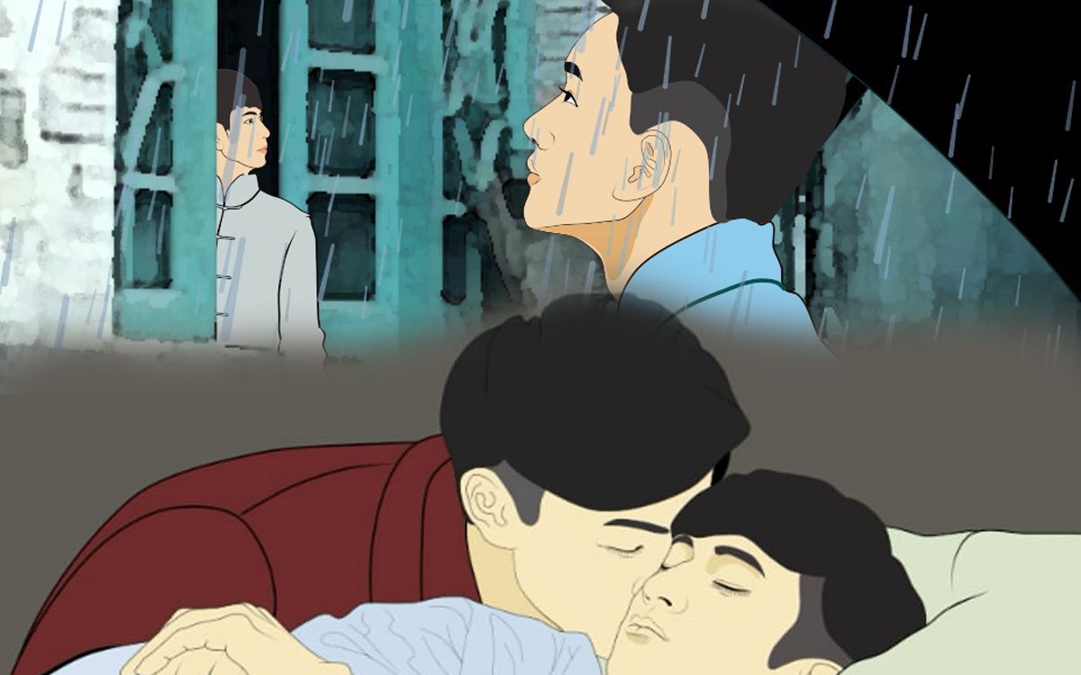 [图]愉此一生同人动画——雨中等愉生