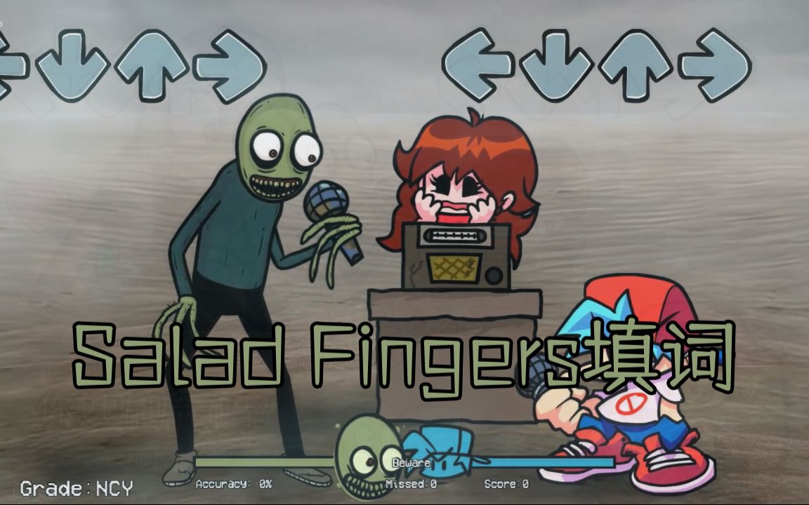 [图]【FNF】(自制填词)你会去尝试思考吗? Salad Fingers VS BF