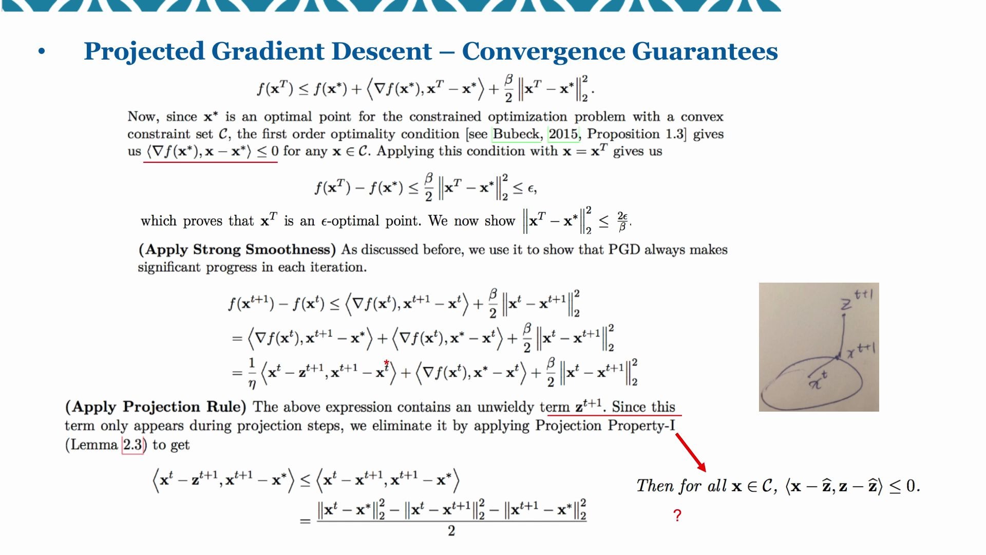 5分钟学非凸优化系列p22projectedgradientdescentscss收敛性证明