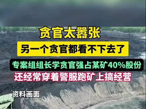 贪官太嚣张 ,另一个贪官都看不下去了 贪官干预办案、染指铁矿,下属有样学样 常穿着警服跑到矿上搞经营哔哩哔哩bilibili