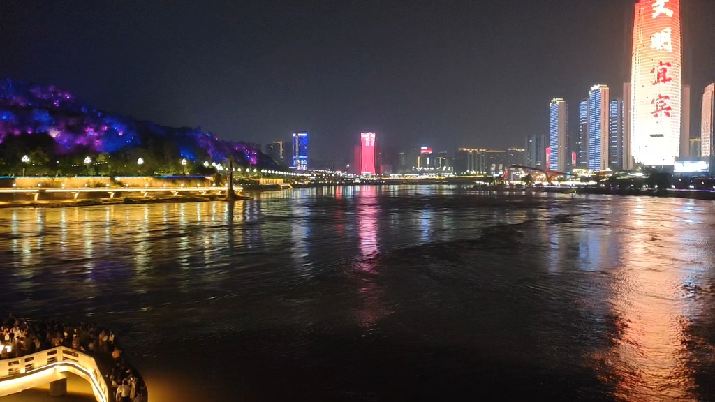 宜宾合江门广场夜色多美丽