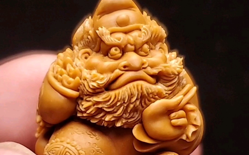 雕工非常精美干净细致立体 #钟馗 #文玩 #橄榄核雕