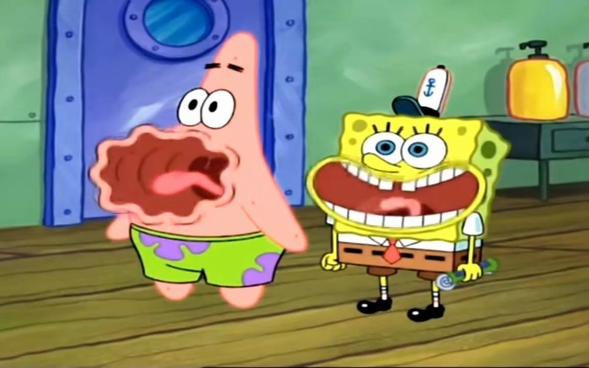 派大星一脸傻笑还说自己很聪明看脸都知道是傻子