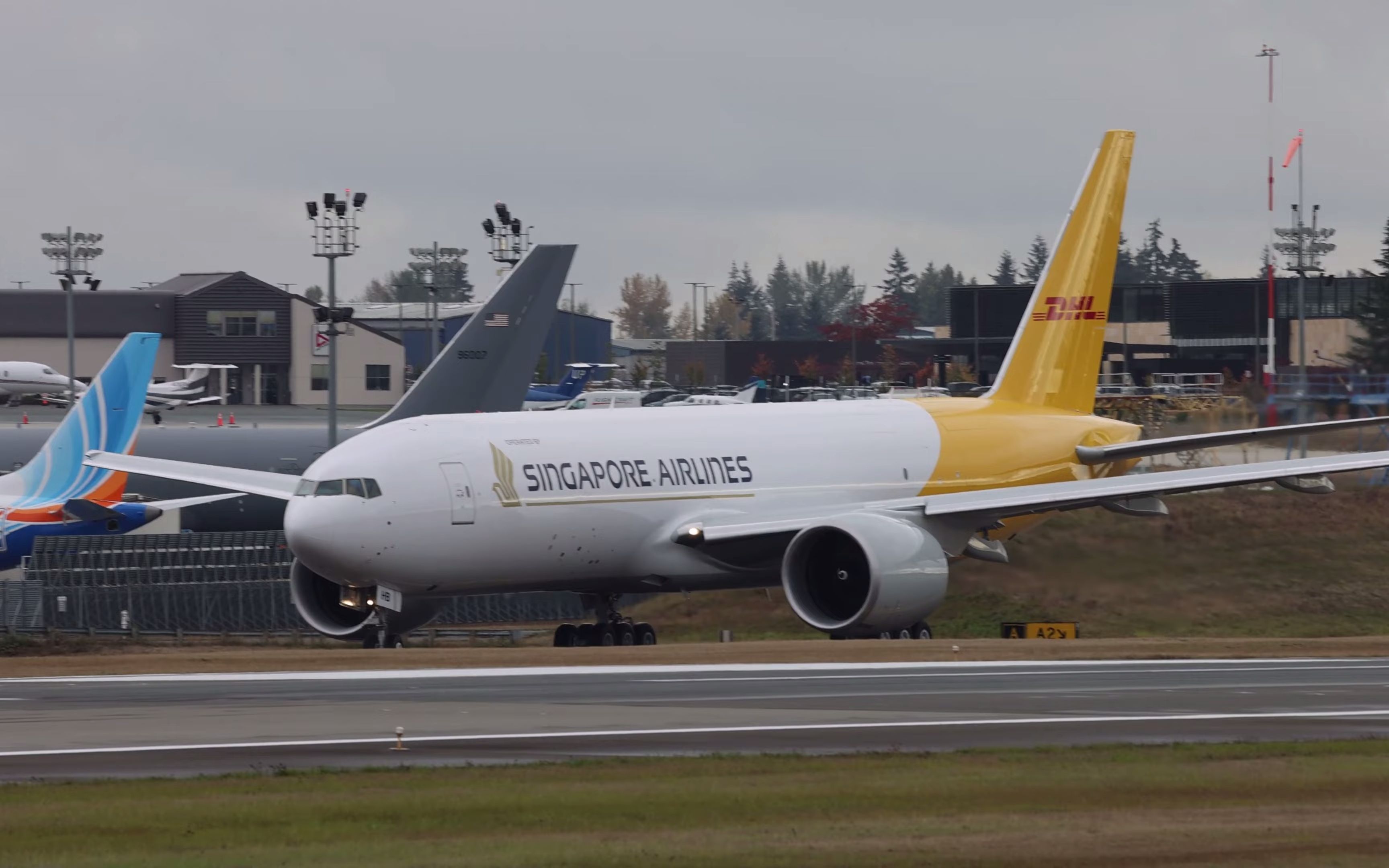 新加坡/dhl 777-f 9v-dhb|波音佩恩机场|4k