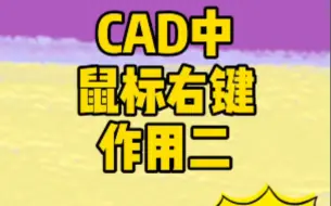 Download Video: CAD中鼠标右键有哪些作用？作用二