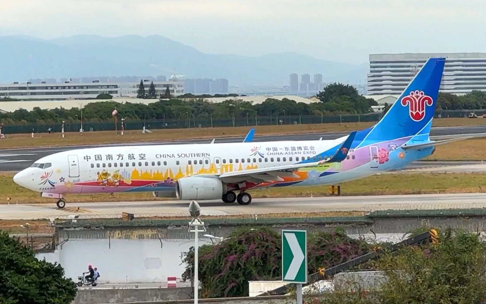 菜航南航(中国-东盟博览会)彩绘机厦门机场起飞