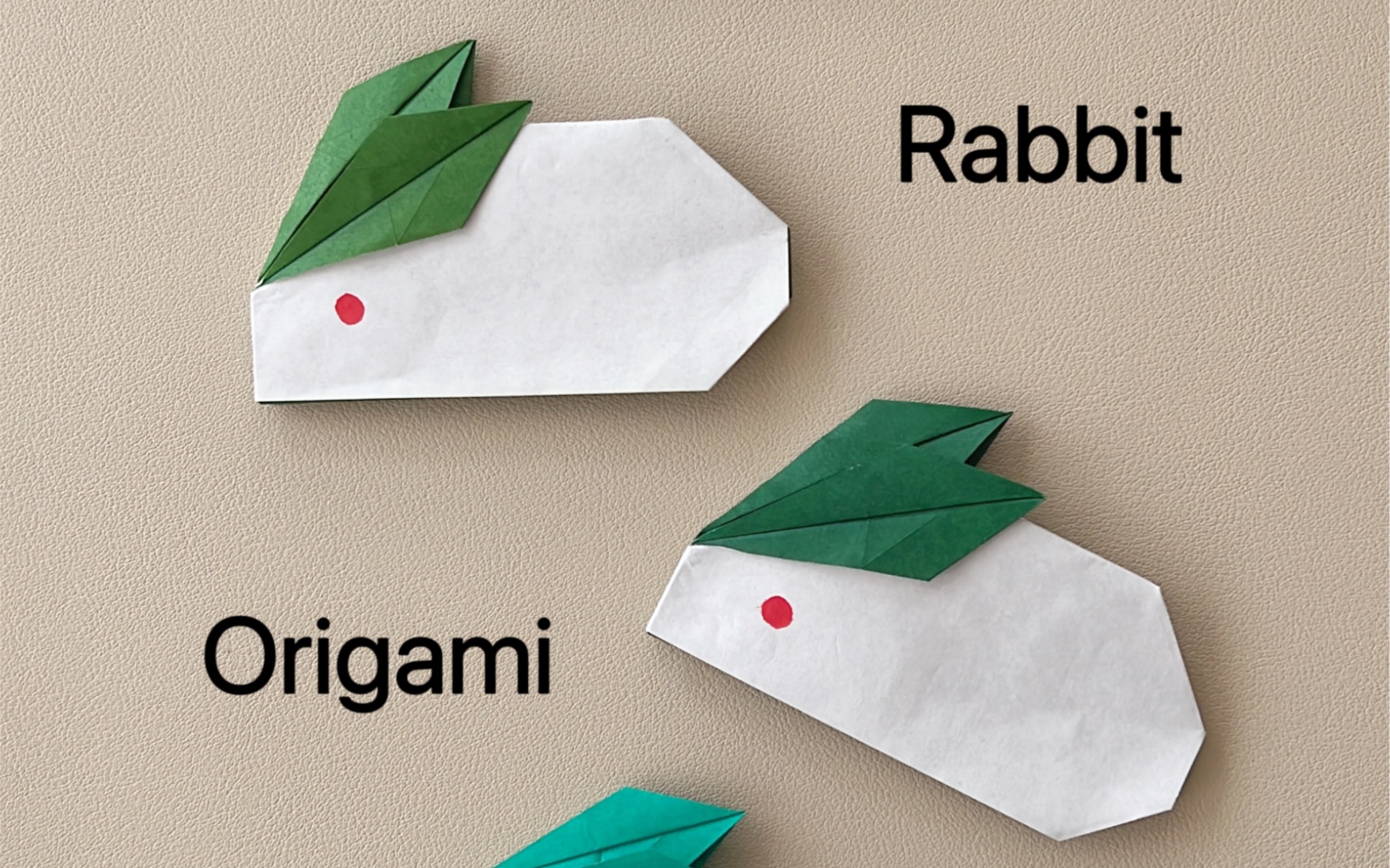 吹气小兔子的折纸方法图片