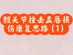 Download Video: 髋关节撞击盂唇损伤康复思路1+2全