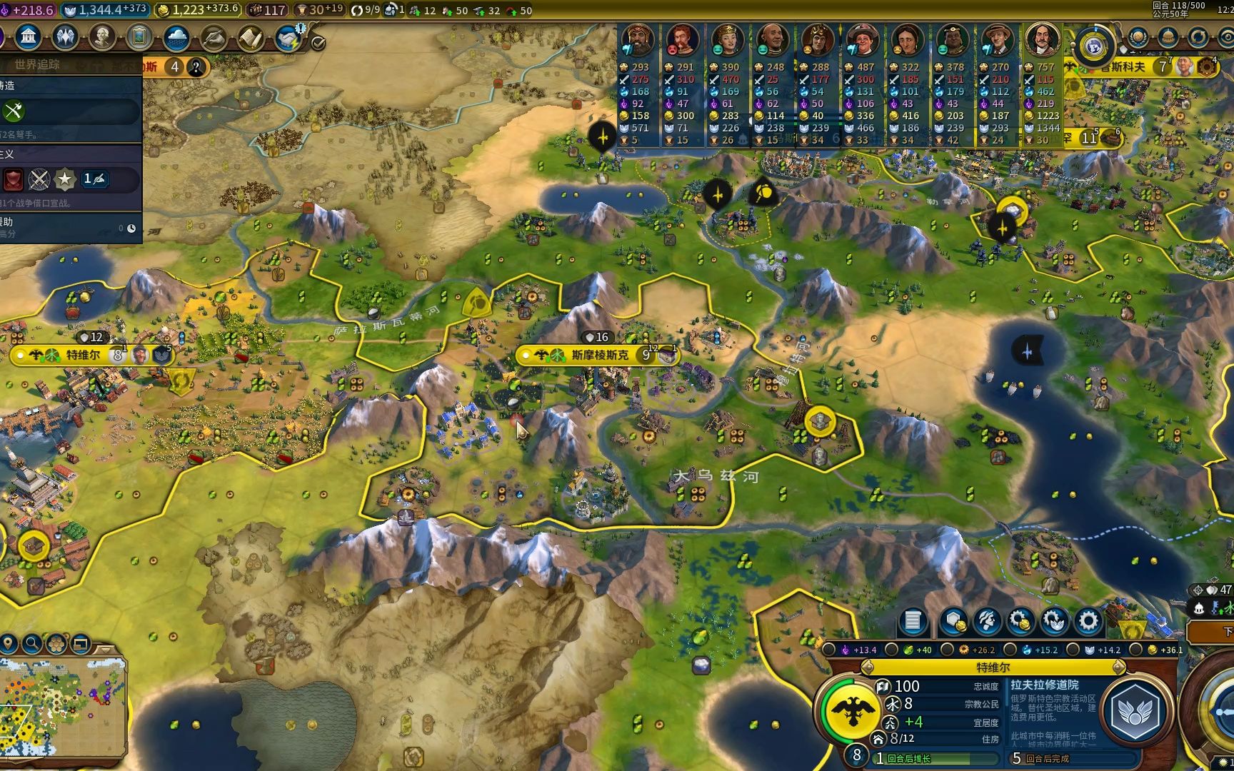 【文明6】俄罗斯神难度科技胜利:p3