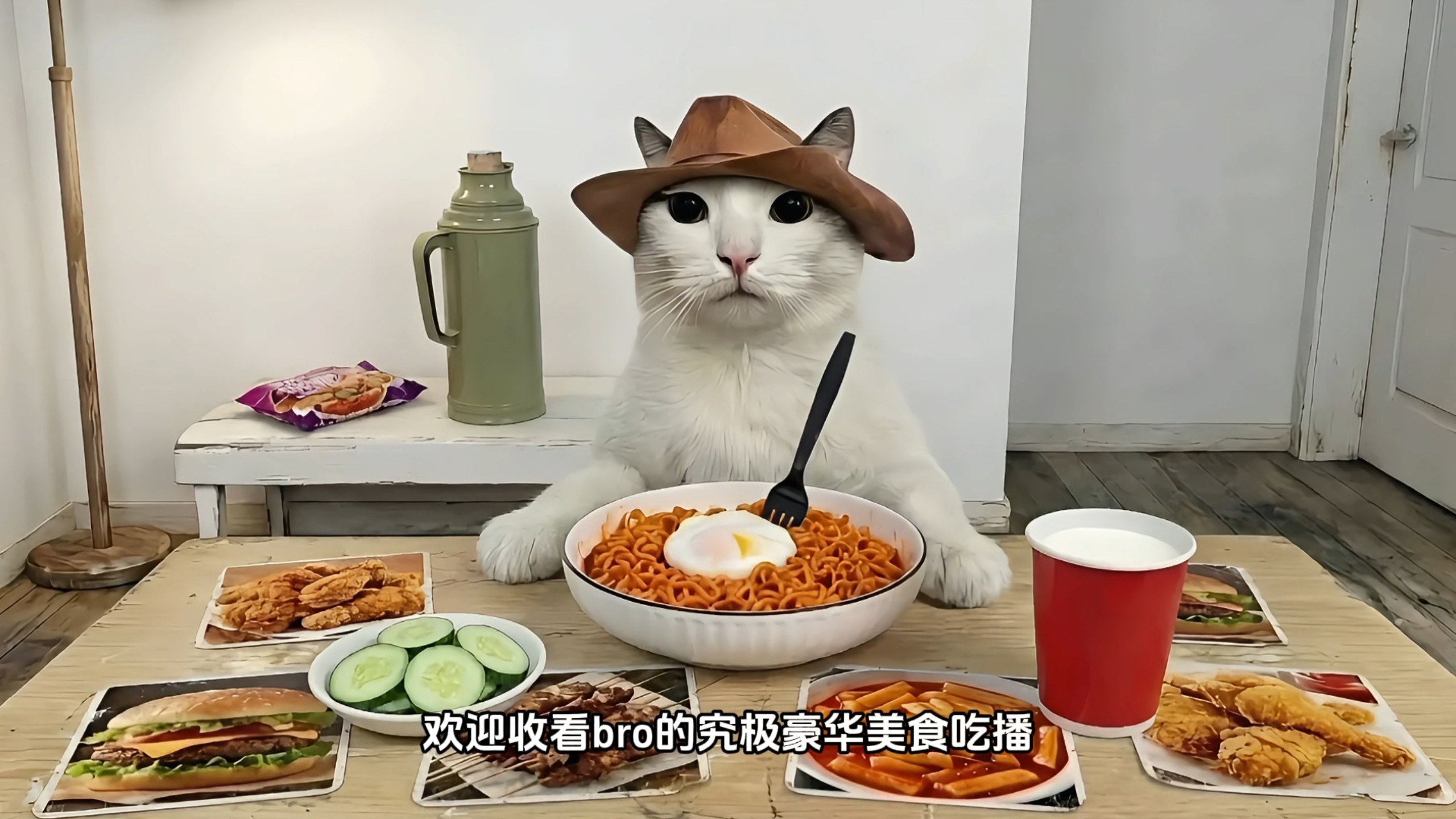 干嘛猫的吃播（火鸡面篇）
