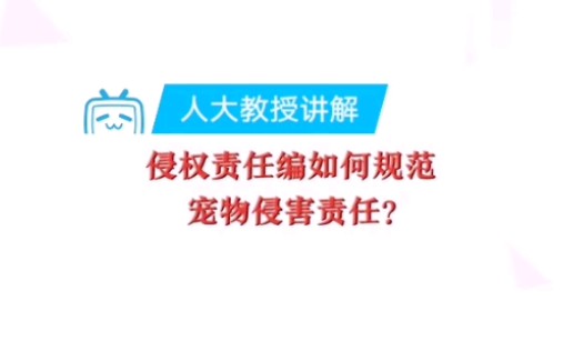 人大教授张新宝:侵权责任编动物致人损害规则的更新哔哩哔哩bilibili