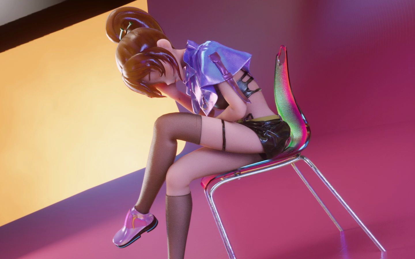 【AI艾灵MMD】Copy Cat  Melanie Martinez哔哩哔哩bilibili