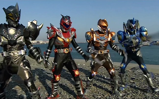 铠甲勇士:炎龙侠vs魔四!木水火土铠甲大战暗影护法!