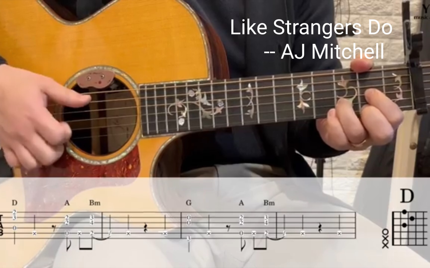 [图][ Like Strangers Do ] -- AJ Mitchell 吉他弹唱教学