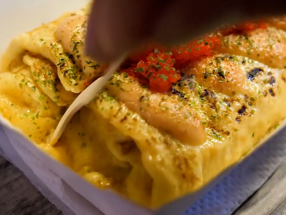 台湾夜市奶酪蛋卷—台湾街头美食