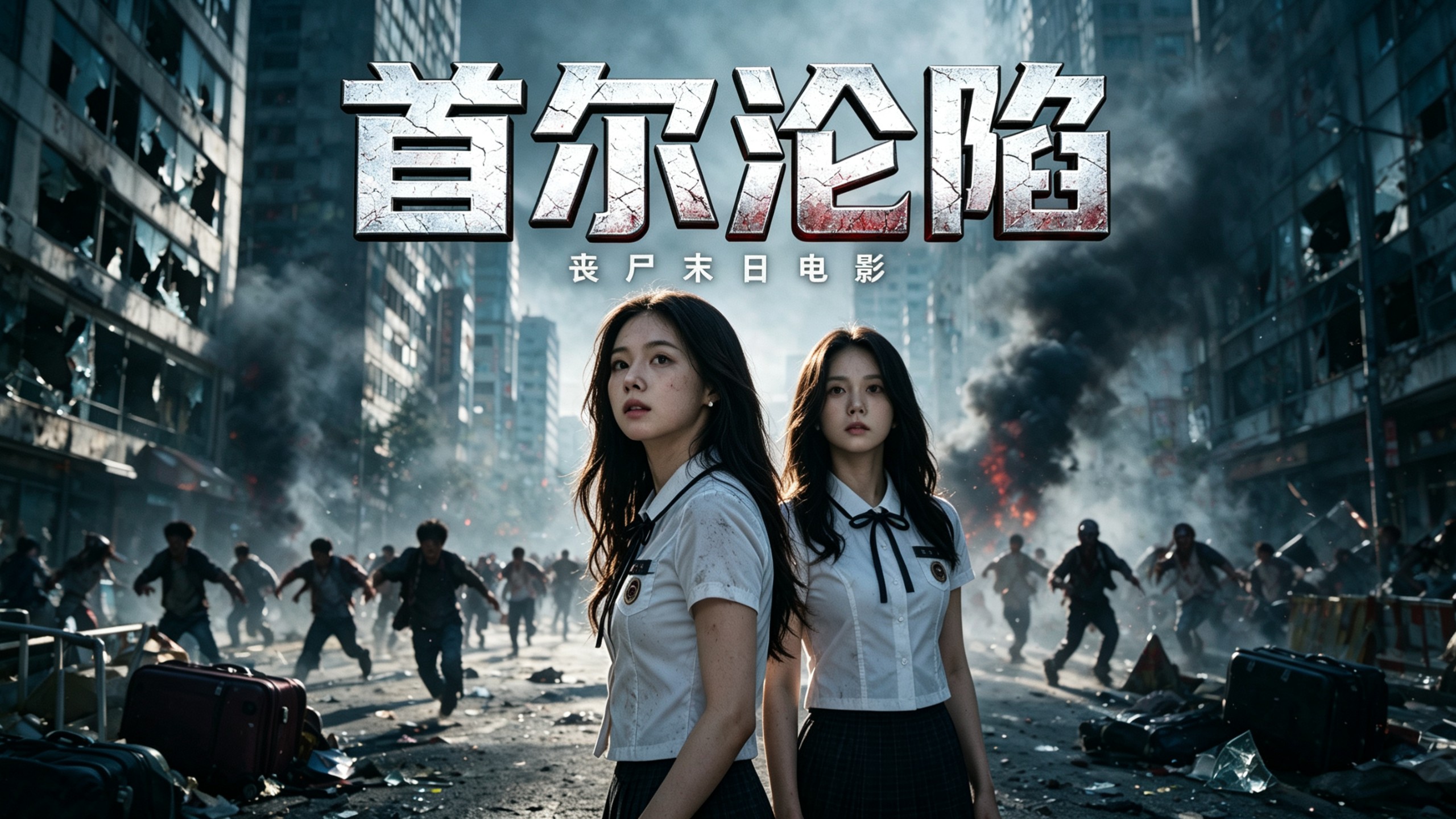 【AI微电影/丧尸/末世/双女主】首尔沦陷 【B站AI创作大赛-开放赛道】封面