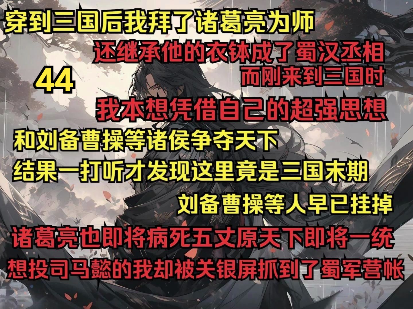 穿到三国后我拜了诸葛亮为师 ,还继承他的衣钵成了蜀汉丞相 .而刚来到三国时 ,我本想凭借自己超前的思想.和刘备曹操等诸侯争夺天下,结果一打听才...