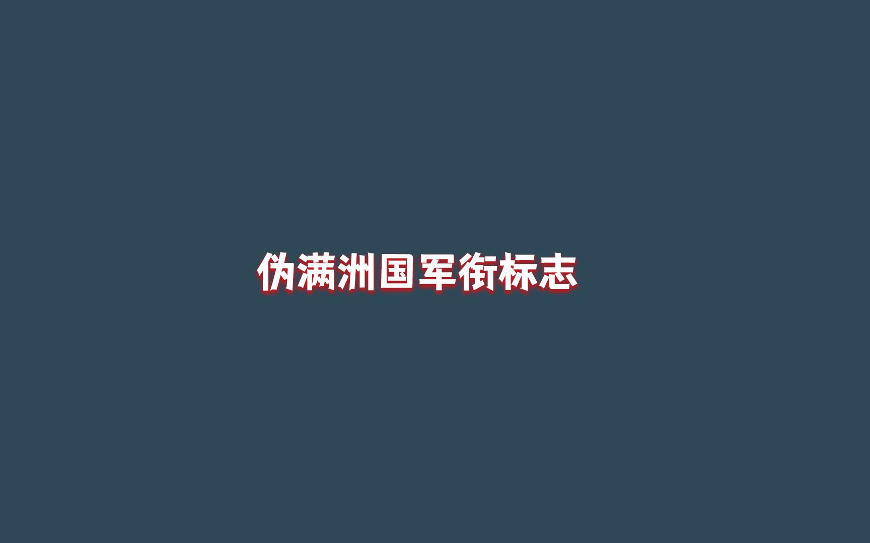 伪满洲国军衔标志哔哩哔哩bilibili