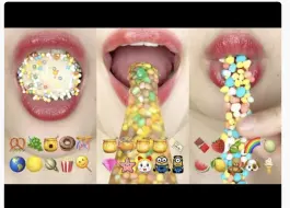 Download Video: 8.4 asmr 30 MINUTES EMOJI FOOD CHALLENGE