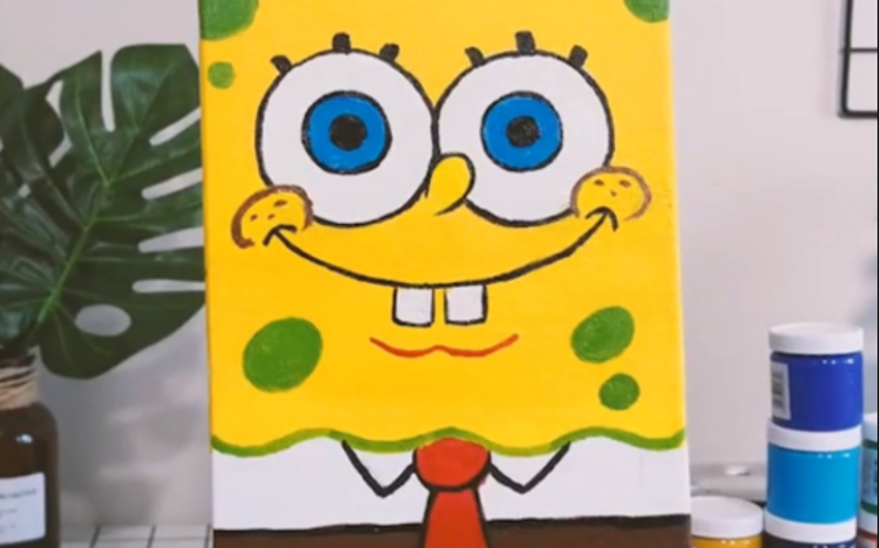 【油画·海绵宝宝·粉红豹】捕捉身边的美好～_哔哩哔哩_bilibili