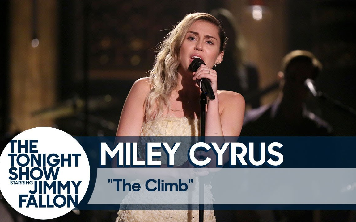 麦粒Miley Cyrus肥伦秀表演《The Climb》哔哩哔哩bilibili