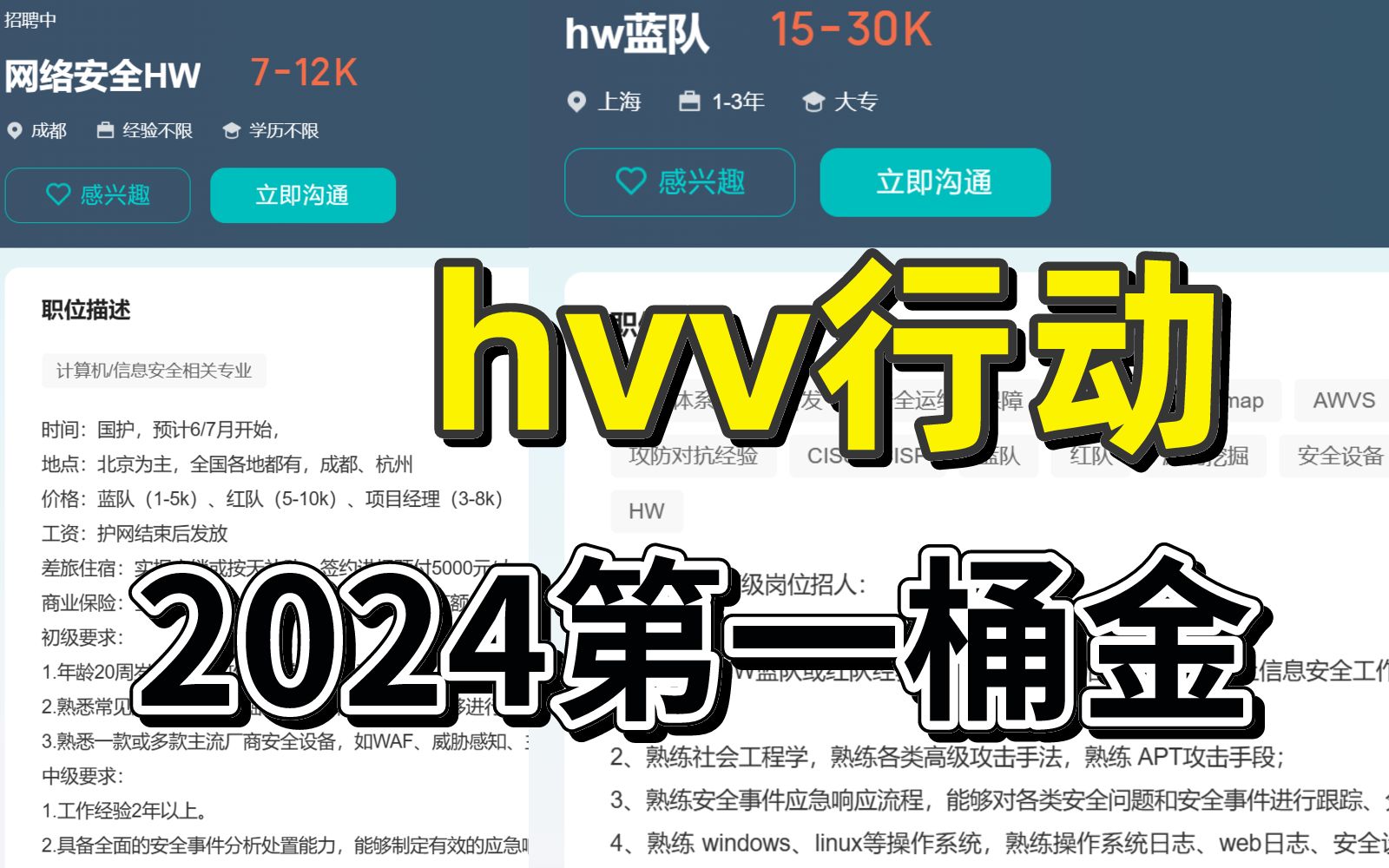 【备战hvv】2024年日薪1000+的护网行动开始招人了!你准备好了吗?(网络安全/信息安全)哔哩哔哩bilibili