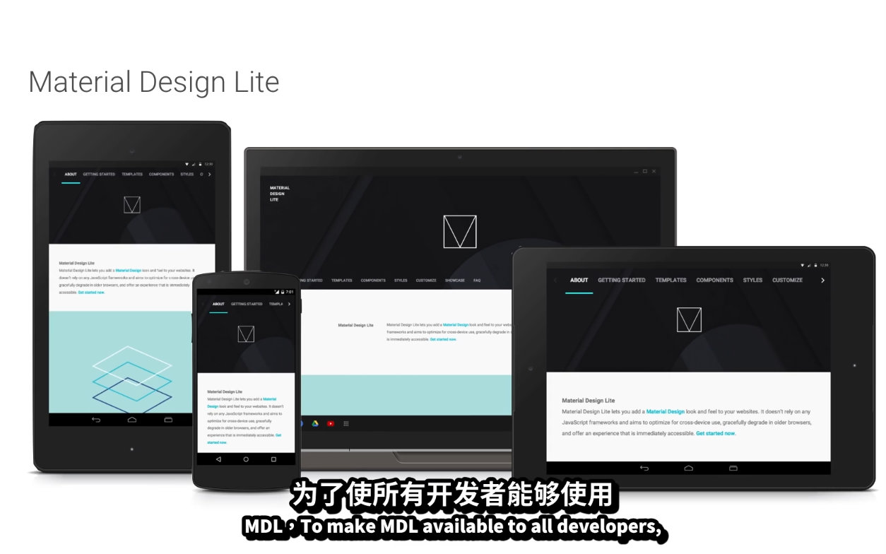 【谷歌开发者】Material Design Lite 是什么?把MD带入全平台【双语自译】哔哩哔哩bilibili