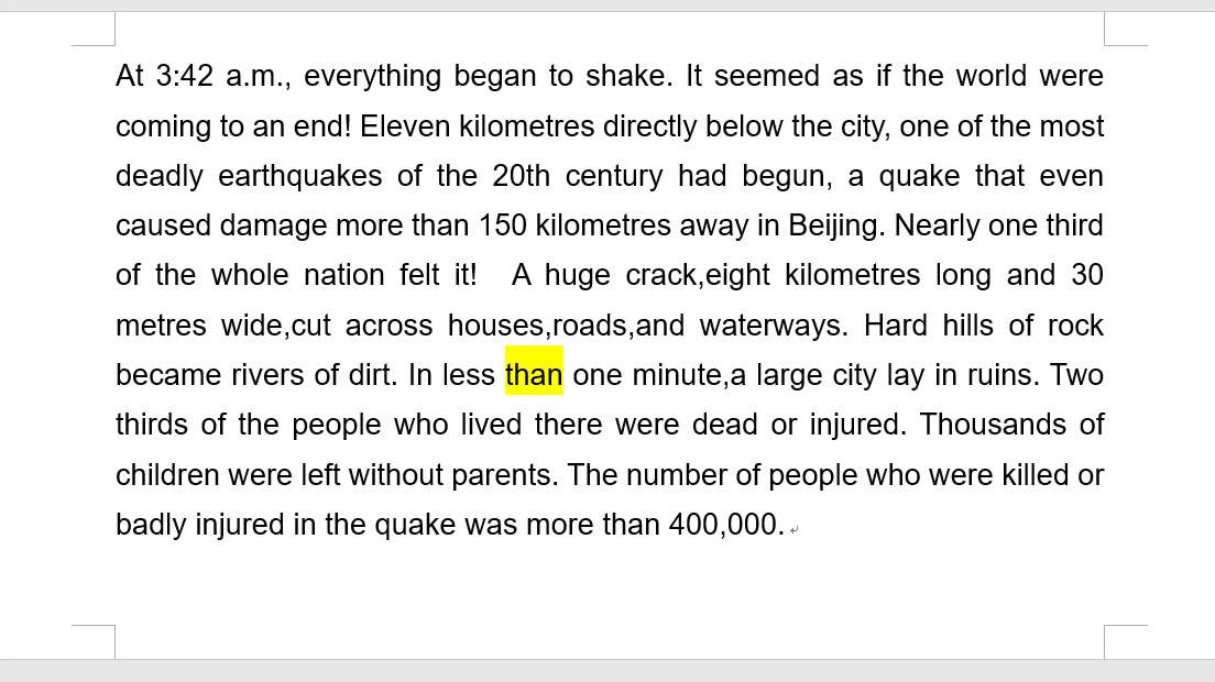 [图]2019 人教版高中英语 必修1 Unit4 THE NIGHT THE EARTH DIDN’T SLEEP 地球的一个不眠之夜