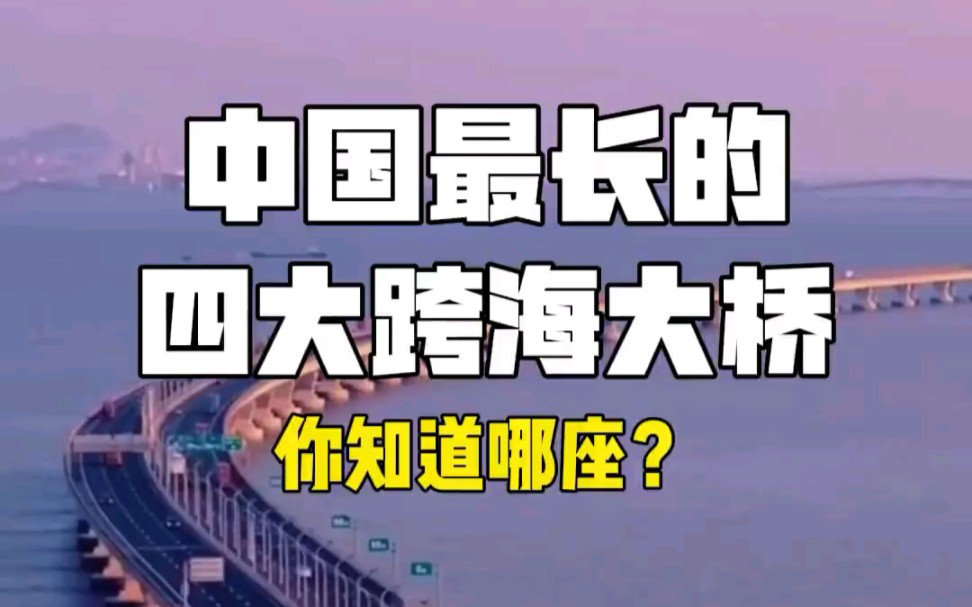 中国最长的四大跨海大桥,每一座都惊艳全球,你知道哪座?哔哩哔哩bilibili