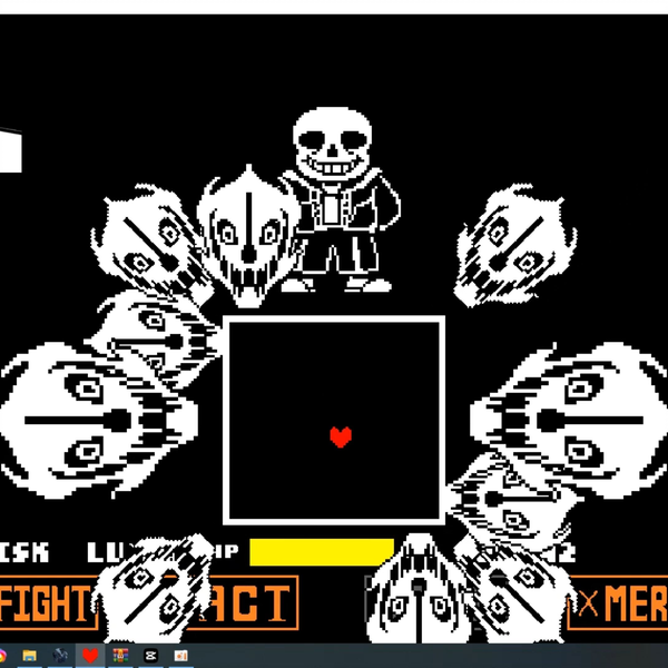 undertale hard mode sans fight by eden）全阶段过关（一阶段三药）_单机游戏热门视频