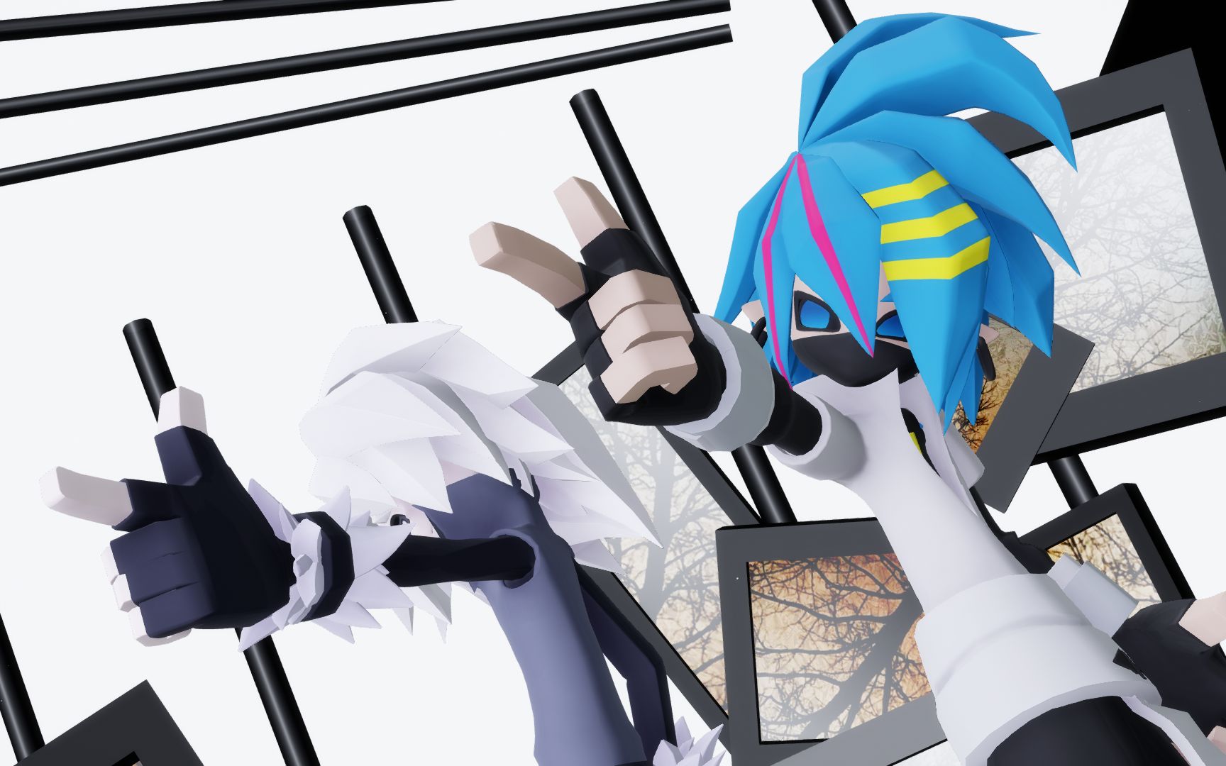 [凹凸世界mmd] 霜润组(小白,神近耀) x 天使の翼-vvvip01010-vvvip