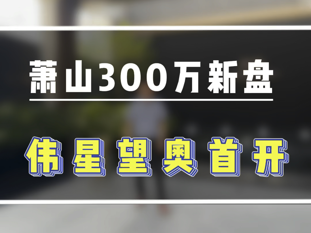 萧山300万级天花板,伟星望奥热销中#伟星望奥 #萧山买房 #杭州300万买房 #滨江买房 #沐晴川哔哩哔哩bilibili