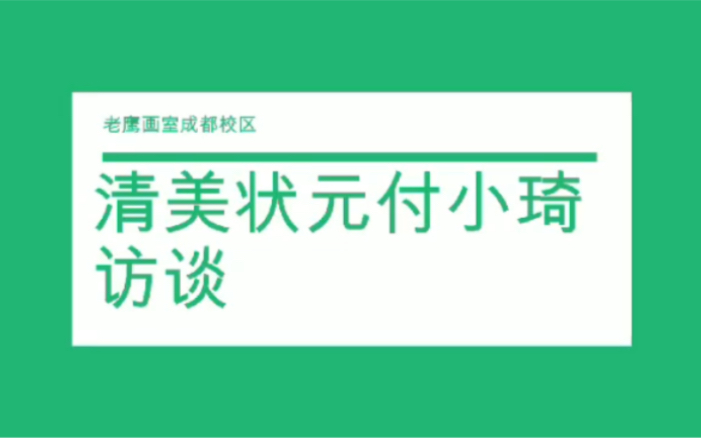 2020清华美术学院状元付小琦访谈哔哩哔哩bilibili