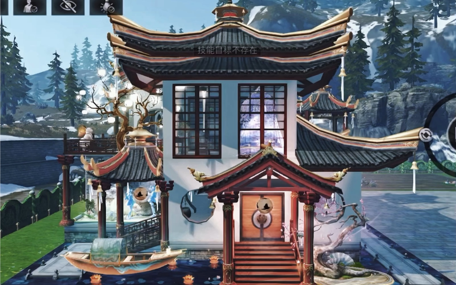 明日之后新中式单人游园结构建筑临江内饰分享