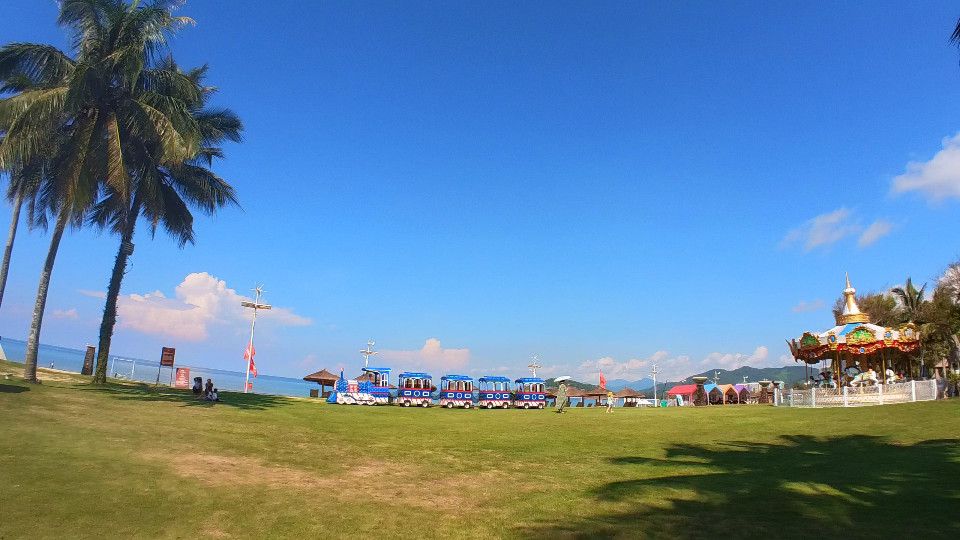 万宁神州半岛喜来登沙滩#带着go2拍日记